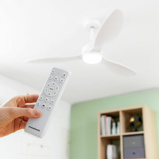 Deckenventilator mit LED-Licht und 3 ABS-Flügeln Weiß 36 W