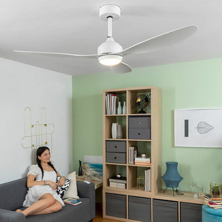 Deckenventilator mit LED-Licht und 3 ABS-Flügeln Weiß 36 W
