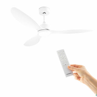 Deckenventilator mit LED-Licht und 3 ABS-Flügeln Weiß 36 W