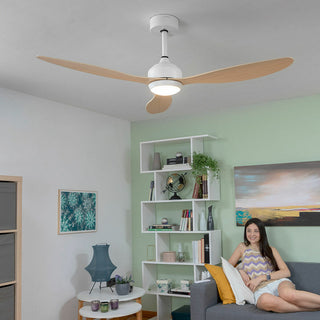 Deckenventilator mit LED-Licht und 3 ABS-Flügeln Holz 36 W
