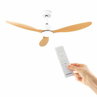 Deckenventilator mit LED-Licht und 3 ABS-Flügeln Holz 36 W