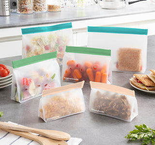 Ein Set luftdichter wiederverwendbarer Beutel Zags InnovaGoods 6 Stücke