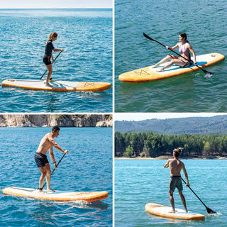 2 in 1 Aufblasbares Paddel-Board mit Sitz und Zubehör 320 cm