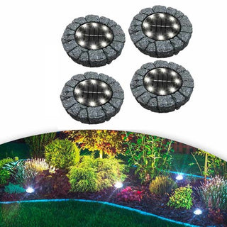 Disk Lights Stone LED-Solarleuchte 4er Set