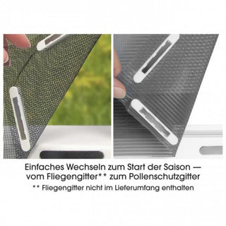 Magnet Moskitonetz mit Pollenschutz für Fenster