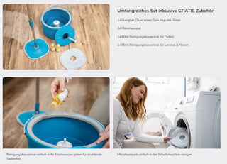 Livington Clean Water Spin Mop Frischwasser-Wischsystem