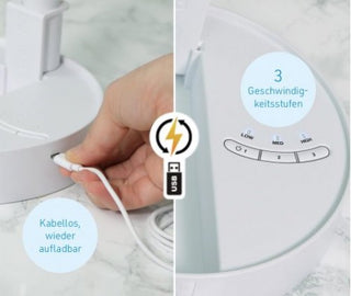 Livington Fold & Cold ausziehbarer Akku Ventilator