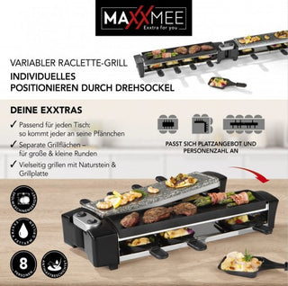 MAXXMEE Raclette Grill variabel für 8 Personen