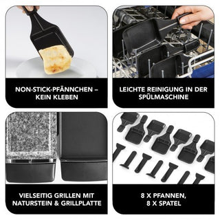 MAXXMEE Raclette Grill variabel für 8 Personen