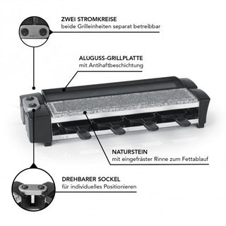 MAXXMEE Raclette Grill variabel für 8 Personen
