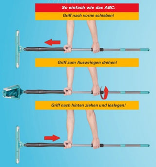 Titan Twist Mop drehen, aufklappen, wischen