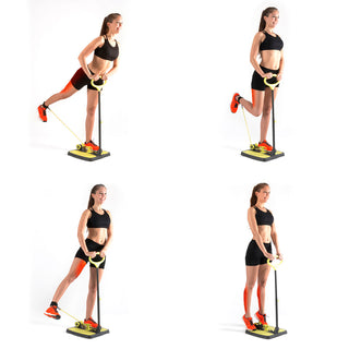 Fitness Plattform für Beine und Po mit Übungsanweisungen