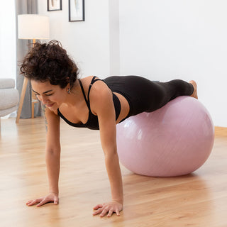 Yoga-Ball mit Stabilitätsring und Widerstandsbändern