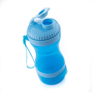 2 in 1 - Flasche mit Wasser- und Futterbehälter für Haustiere