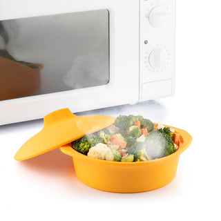 Multifunktionsdampfgarer aus Silikon mit Rezepten