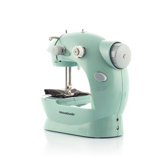 Tragbare Mini-Nähmaschine mit LED, Fadenschneider und Zubehör