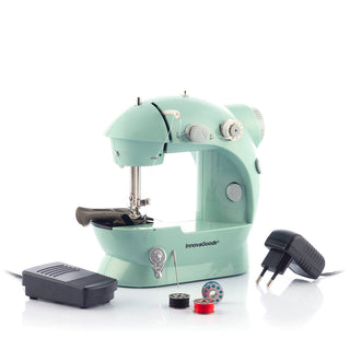 Tragbare Mini-Nähmaschine mit LED, Fadenschneider und Zubehör