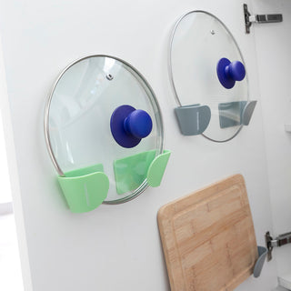 Set von 3 selbstklebenden Haltern für Topfdeckel