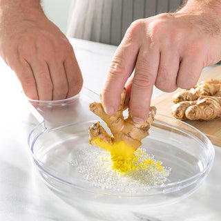 6 in 1 Multifunktionsreibe und -schneider mit Zubehör und Rezepten