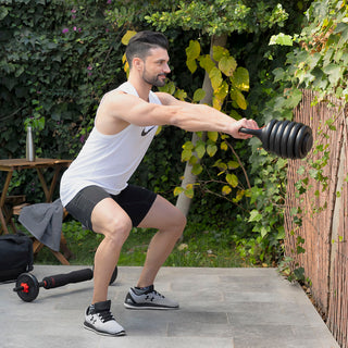 6 in 1 Verstellbarer Hantelsatz mit Trainingsanleitung