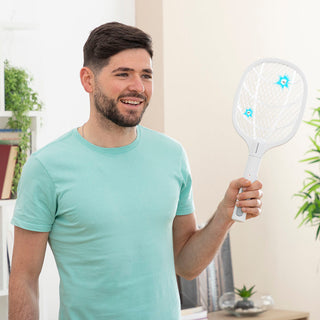 2-in-1 wiederaufladbares Racket zum Insektenvernichten mit UV-Licht