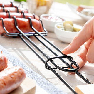 Barbecue-Grillrost für Würstchen mit Antihaftversiegelung