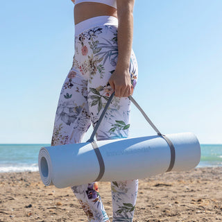 Rutschfeste Yogamatte  mit Positionierungslinien und Übungsanleitung
