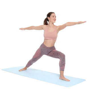 Rutschfeste Yogamatte  mit Positionierungslinien und Übungsanleitung