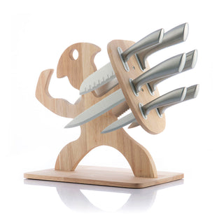Messerset mit Holzhalterung Spartan 7 Tlg.