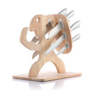 Messerset mit Holzhalterung Spartan 7 Tlg.