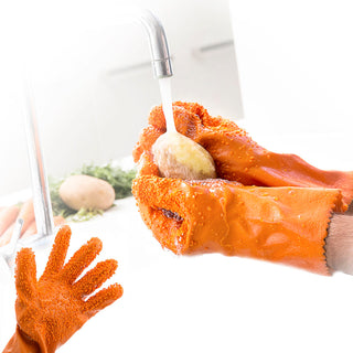 Handschuhe für die Reinigung von Obst und Gemüse