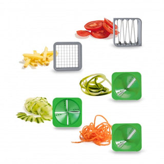 Nicer Dicer Julietti 7in1 Spiralschneider inkl. Würfel-Einsätze Set 13-tlg.
